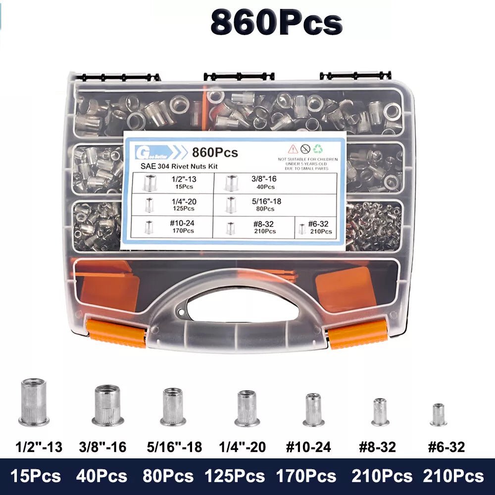 860Pcs Rivet Nut Tool Kit