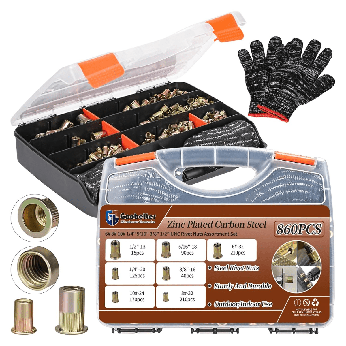 860Pcs Rivet Nut Tool Kit