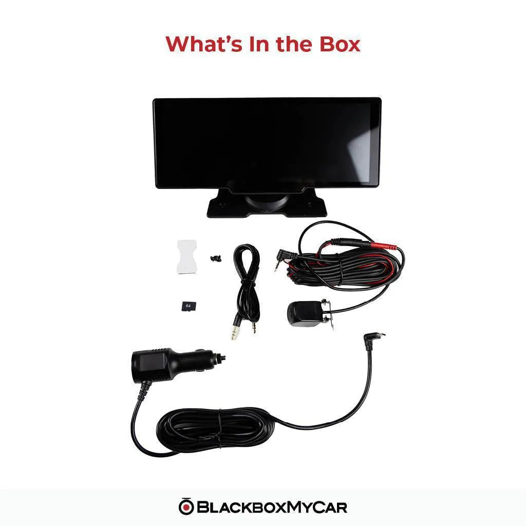 BlackboxMyCar S-Drive 10" Wireless CarPlay & Android Auto Display w/ Dash Cam